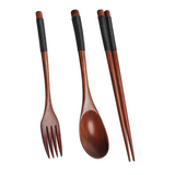 EcoWoodie | 3‑Piece Handmade Wooden Dinner Set