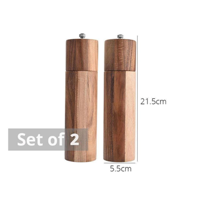 Auralyn | Acacia Wood Salt and Pepper Grinder Set