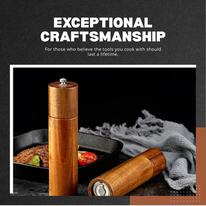 Auralyn | Acacia Wood Salt and Pepper Grinder Set