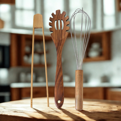 Aviora | 3-Piece Wooden Utensil Set
