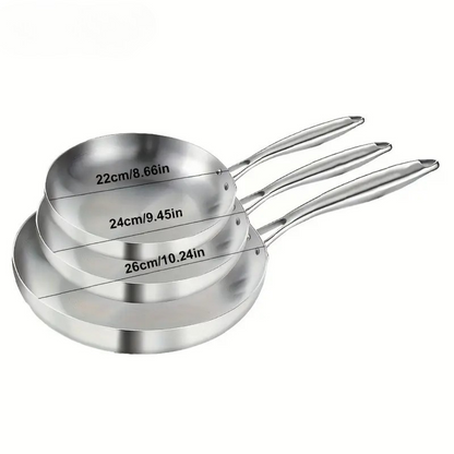 Veritas | 3-Piece Tri-Ply Stainless Steel Cookware Set
