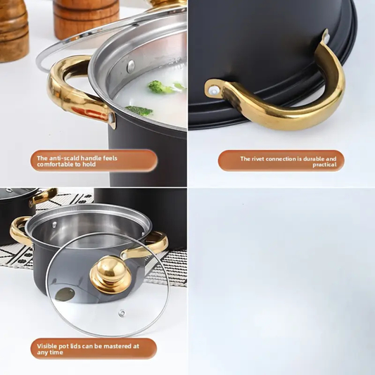 NovaSteel | 5-Piece Stainless Cookware Set