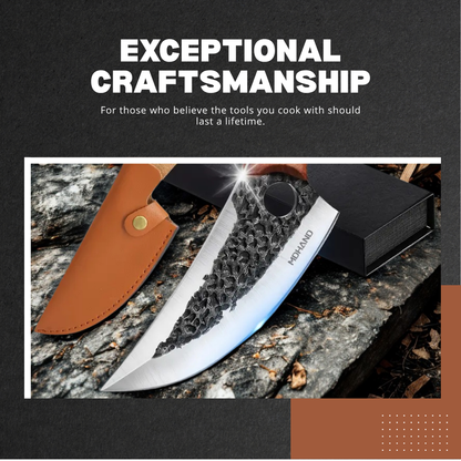 IronEdge | Hand-Forged Chef Cleaver with Sheath