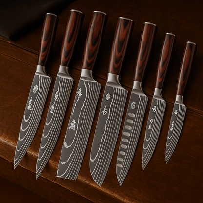Solvara | 8-Piece German Stainless Steel Kitchen Knife Set