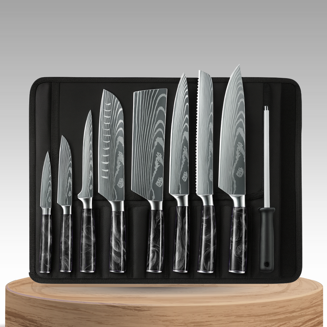 Novara | 8-Piece Portable Stainless Steel Kitchen Knife Set