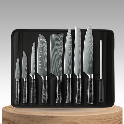 Novara | 8-Piece Portable Stainless Steel Kitchen Knife Set