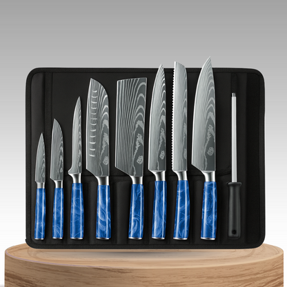 Novara | 8-Piece Portable Stainless Steel Kitchen Knife Set